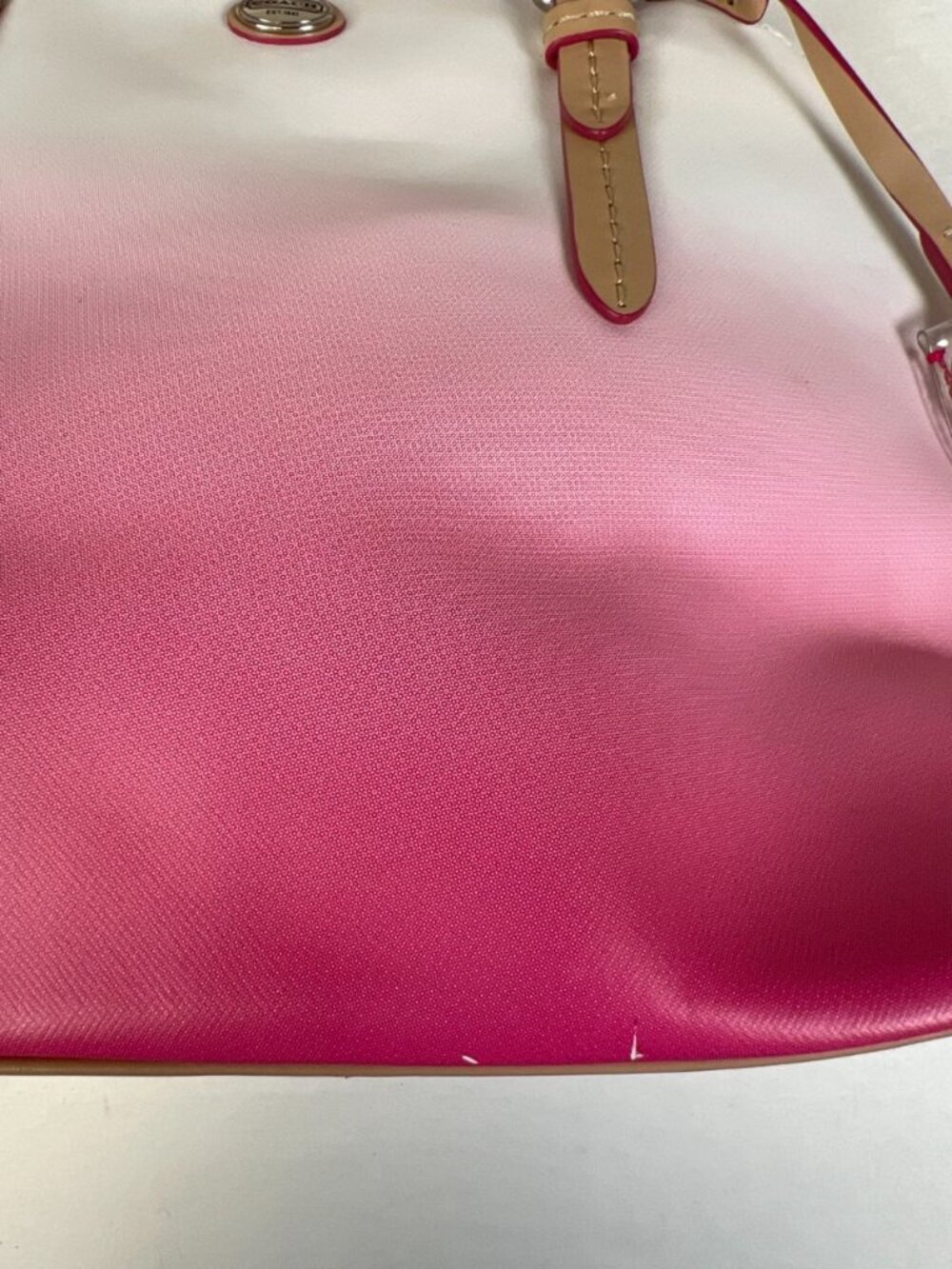 VintageCoach Dome Satchel F29262 Pink White Ombre Handbag - Picture 6 of 11